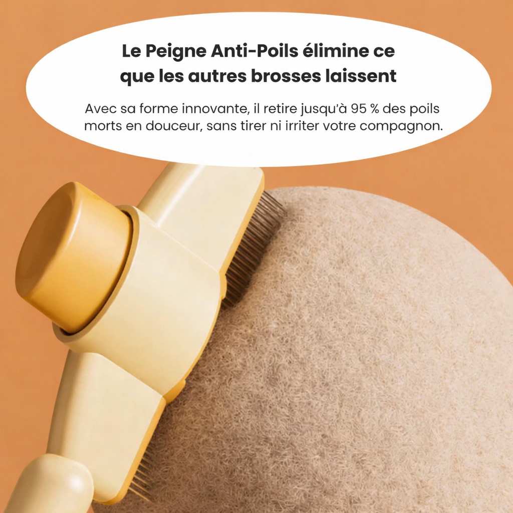 Brosse anti-poil pour chat