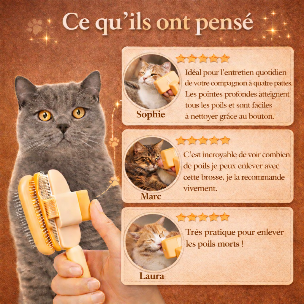 Brosse anti-poil pour chat