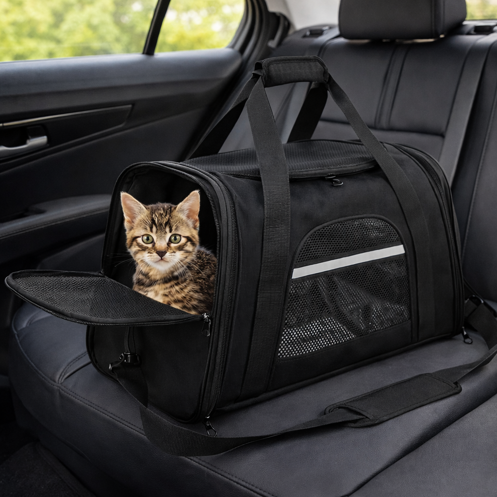 Sac de transport pour chat ventilé de grande capacité