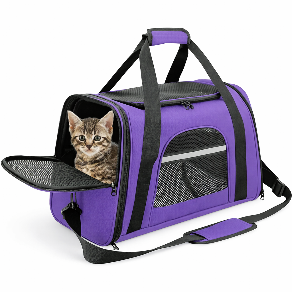 Sac de transport pour chat ventilé de grande capacité