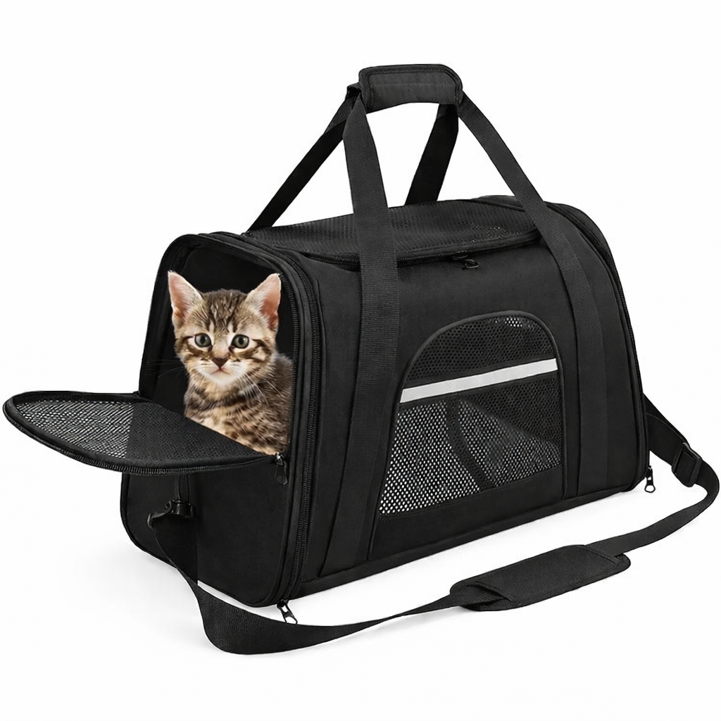 Sac de transport pour chat ventilé de grande capacité