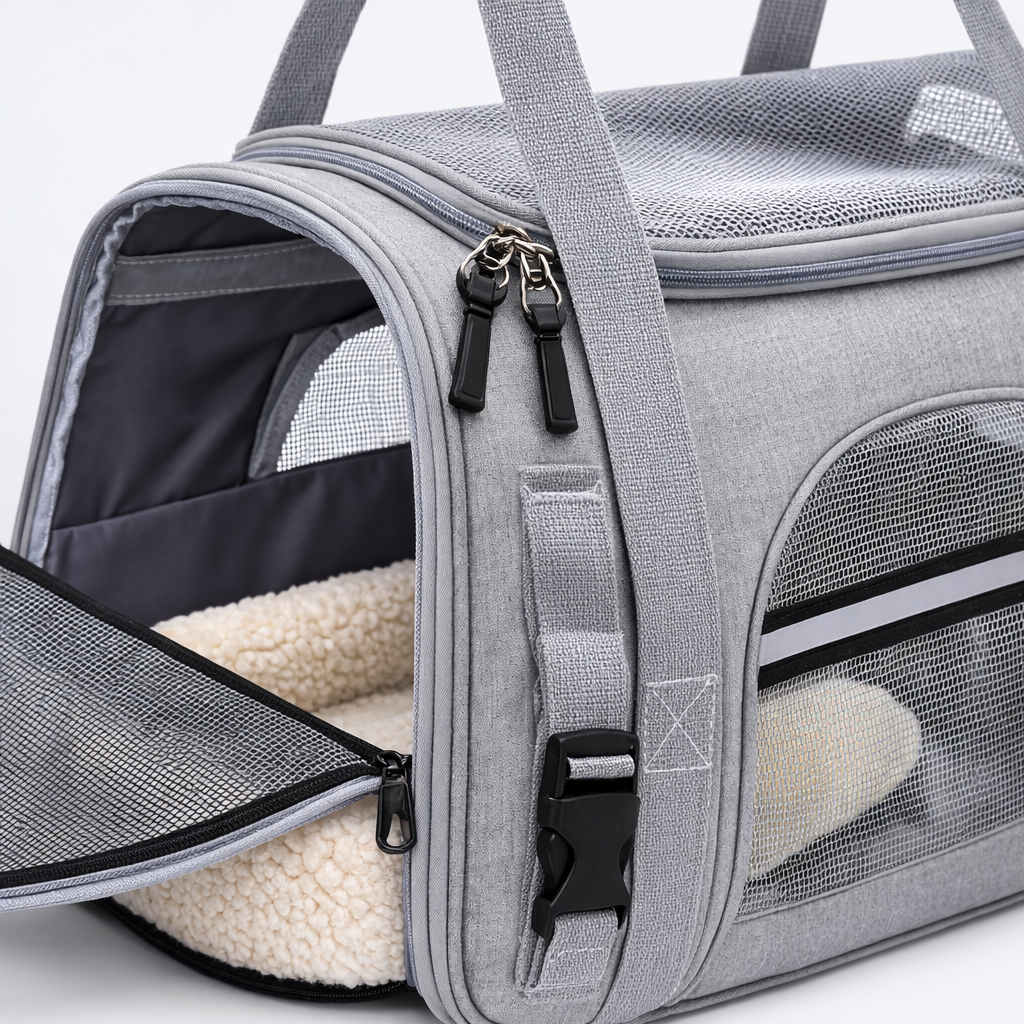 Sac de transport pour chat ventilé de grande capacité