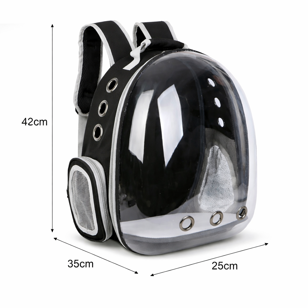 Sac à dos respirant pour chat avec fenêtre transparente