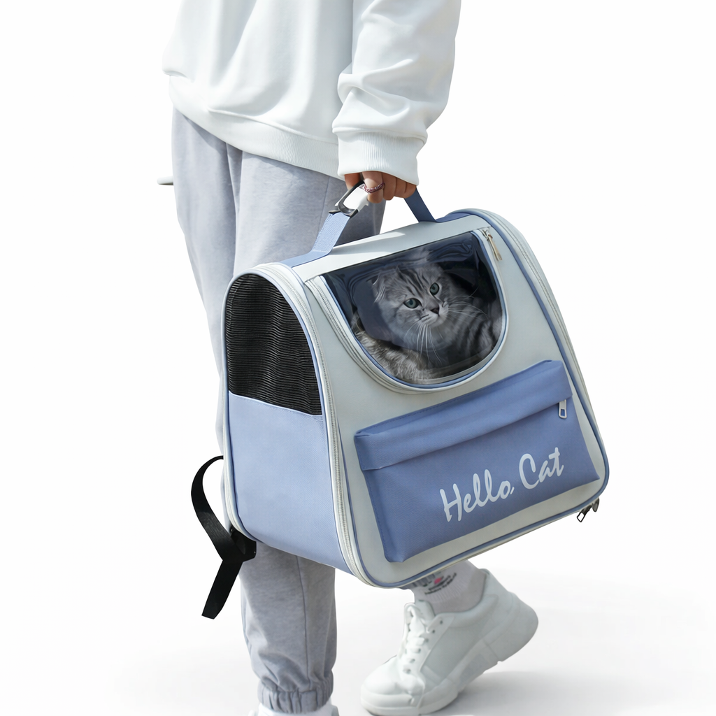 Sac de transport pour chat respirant et confortable