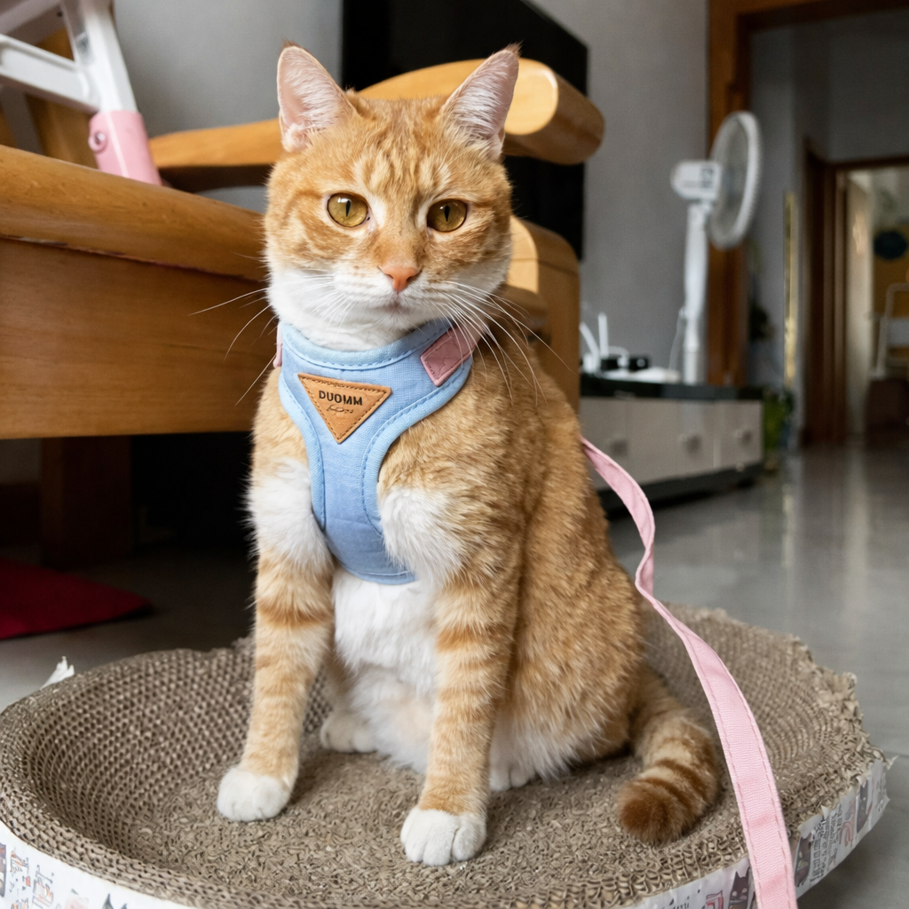 Harnais pour chat - Ajustable et anti-fugue