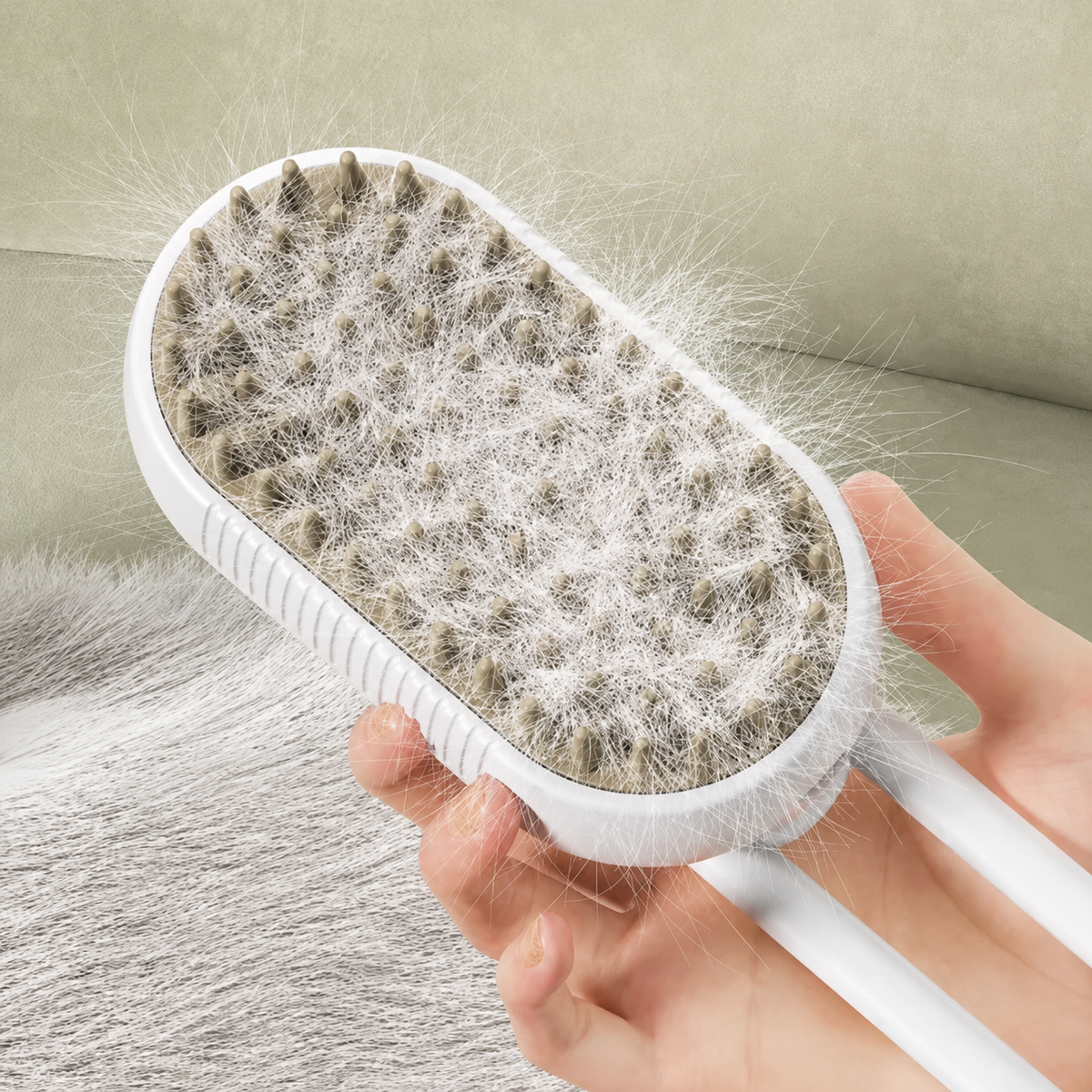 Brosse à vapeur pour chat 3 en 1