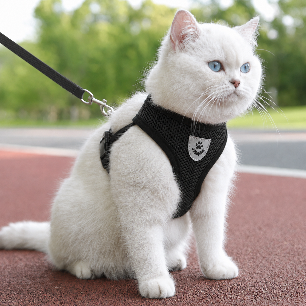 Harnais chat anti-fugue - Sécurité renforcée