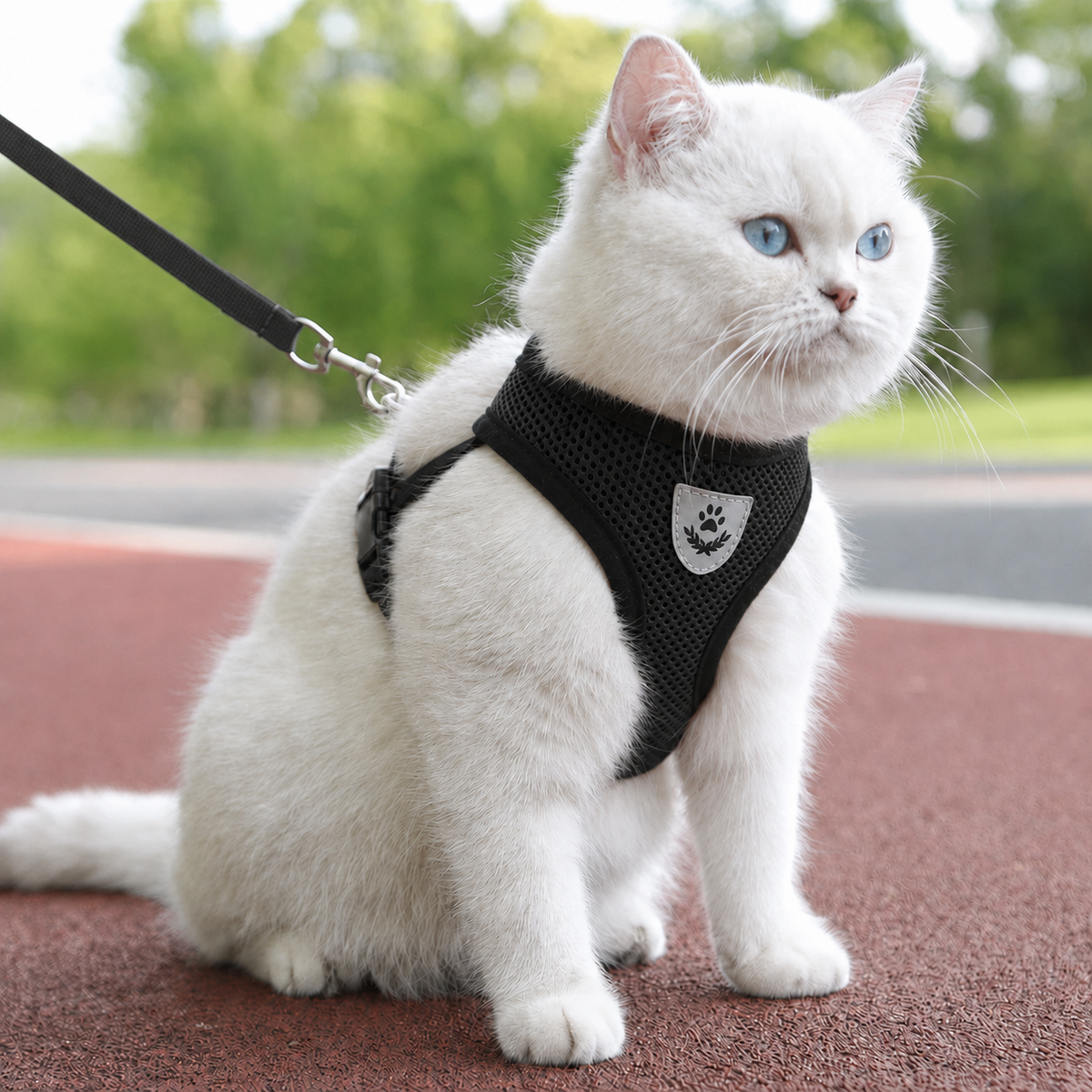 Harnais chat anti-fugue - Sécurité renforcée