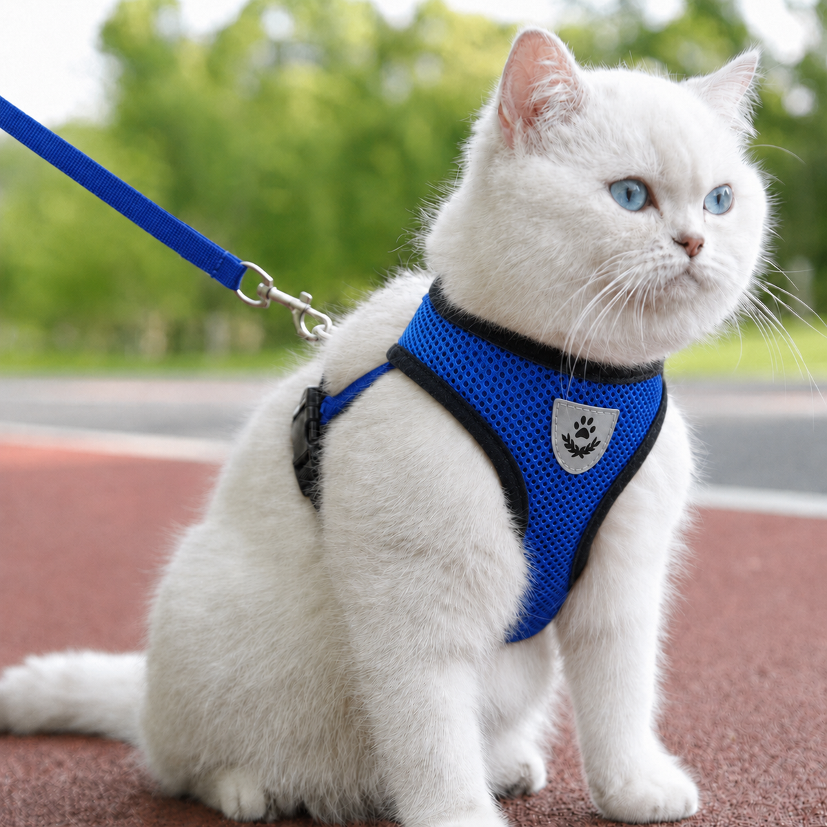 Harnais chat anti-fugue - Sécurité renforcée