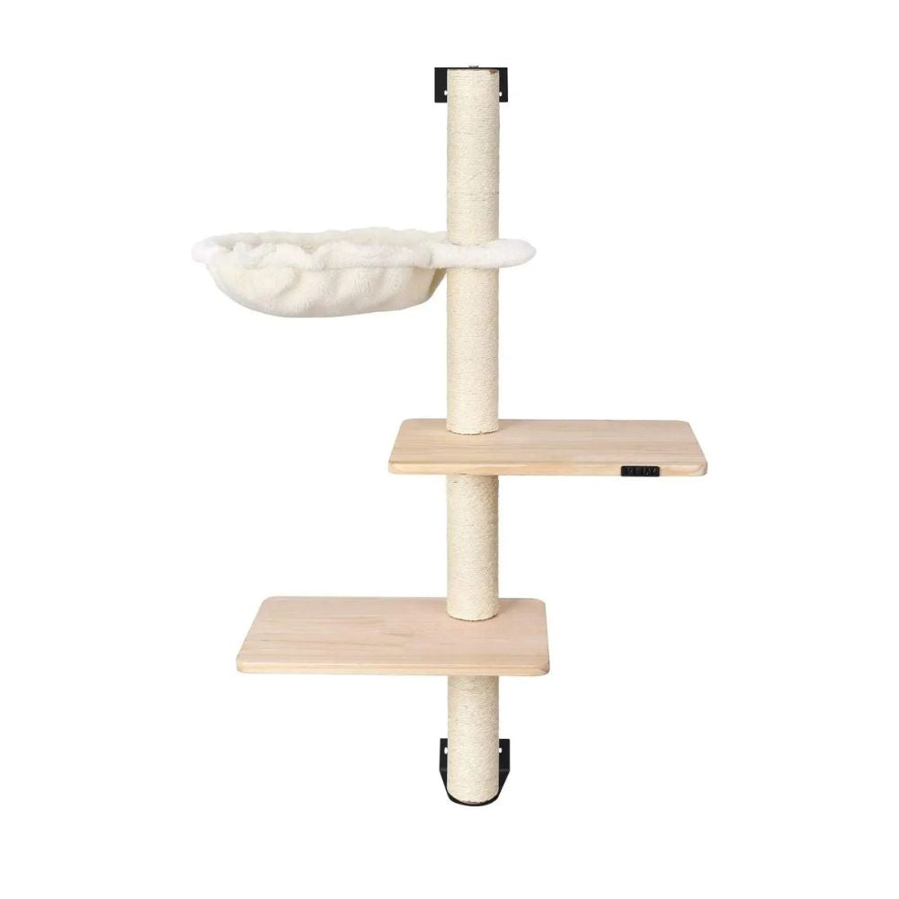 Arbre à Chat Mural 104 cm – Griffoir et Aire d’Escalade pour Chats