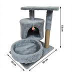 Arbre à Chat avec Niches, Perchoirs et Griffoirs – Tour de Jeu avec Jouet pour Chats
