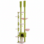 Arbre à Chat Cactus du Sol au Plafond avec Hamac, Niche et Griffoirs