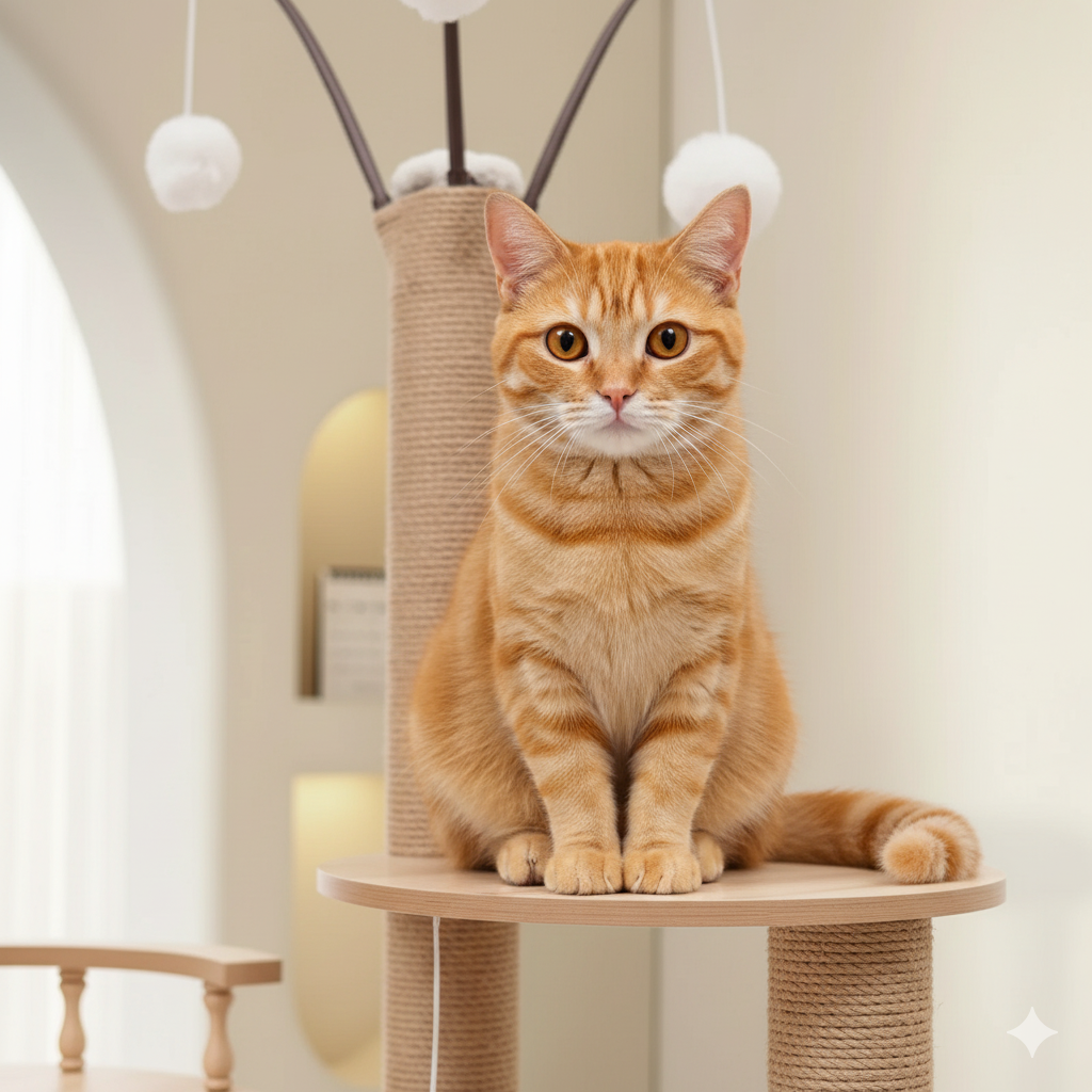 Arbre à chat multi-niveaux avec poteaux à griffer en sisal – Tour de jeu pour chats d’intérieur