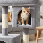 Arbre à Chat 84 cm – Tour pour Chats avec 2 Niches et Griffoirs