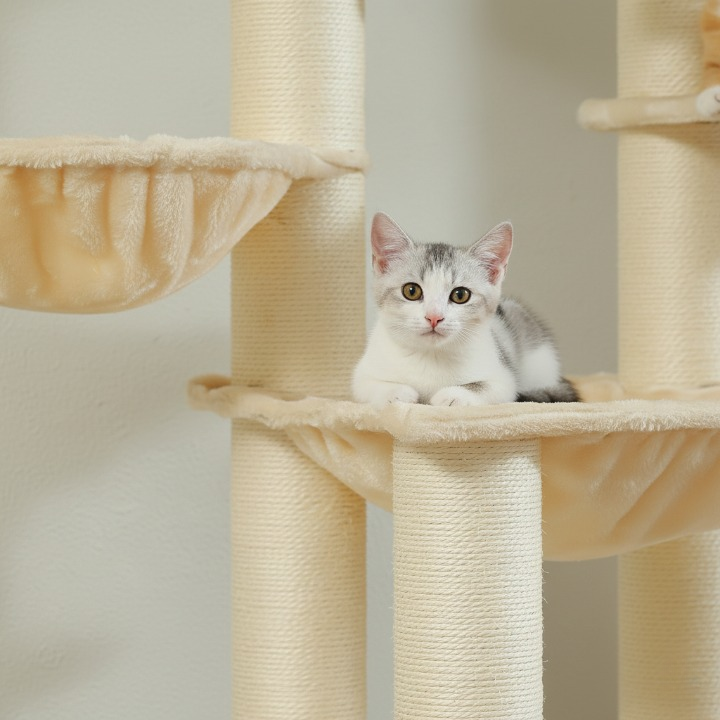 Arbre à chat XXL beige - 170 cm