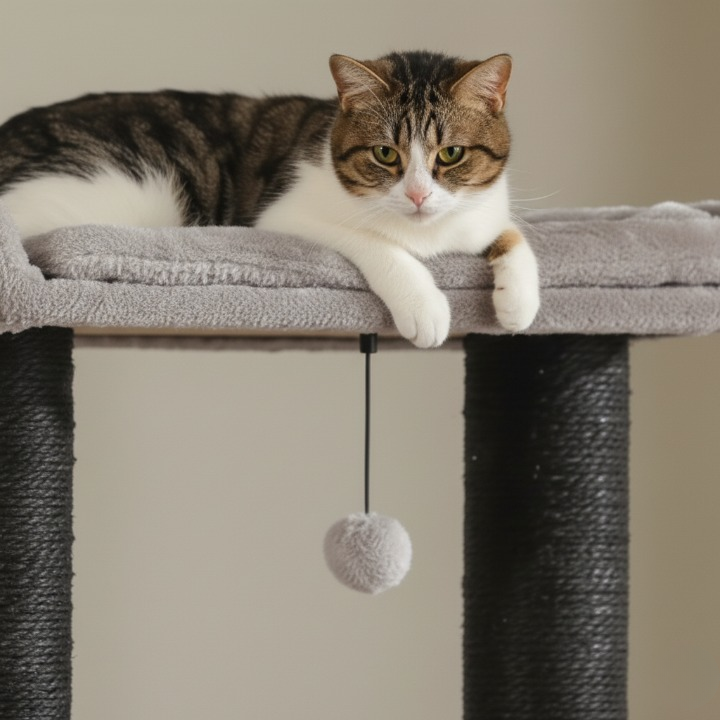 Arbre à chat XXL gris - 170 cm