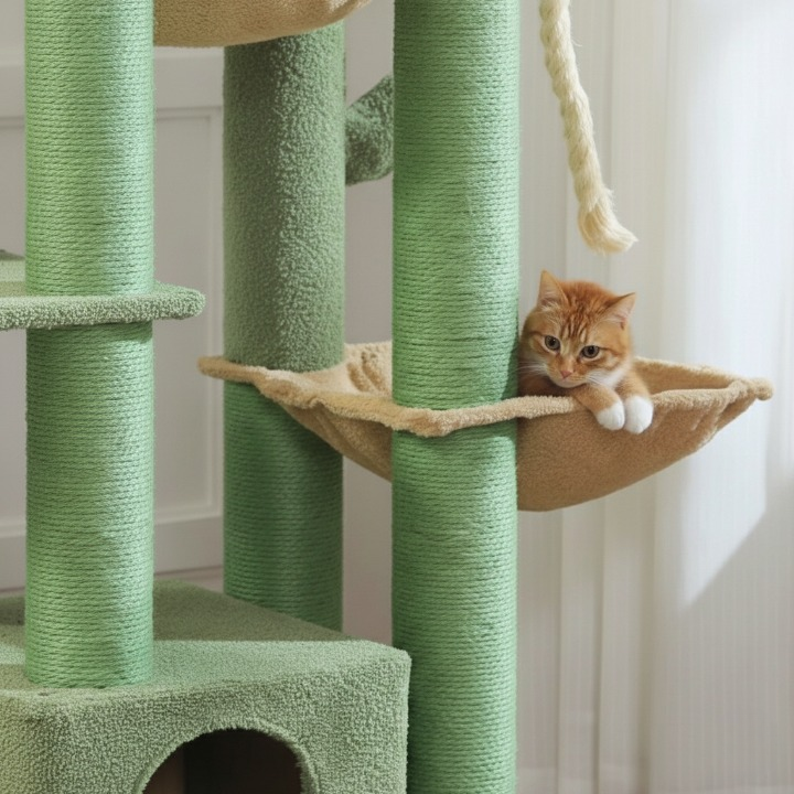 Arbre à Chat XXL vert - 170 cm