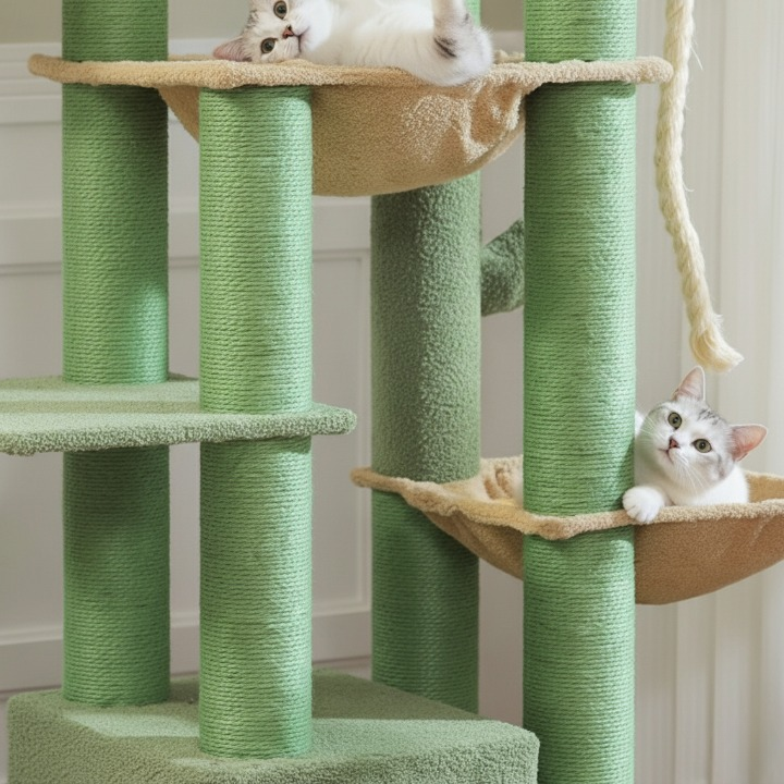 Arbre à Chat XXL vert - 170 cm