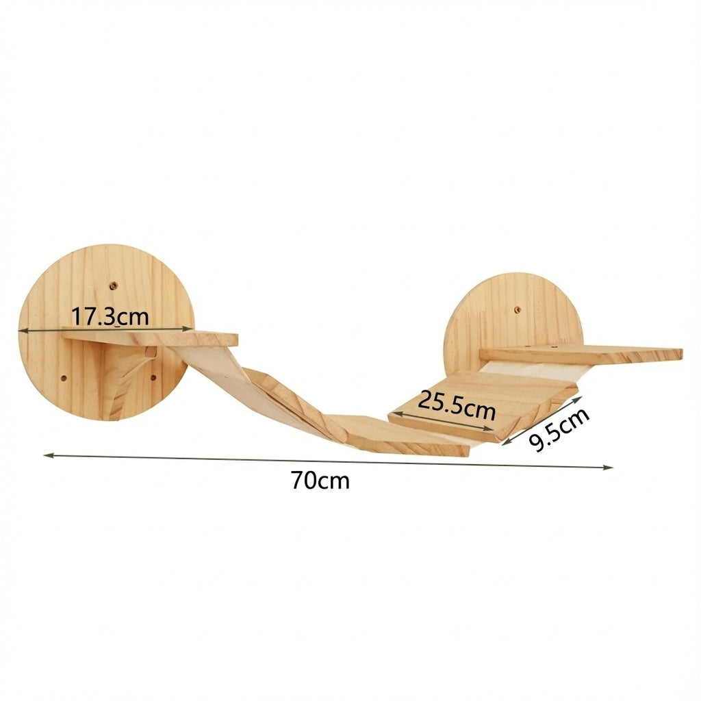 Arbre à chat mural en bois - Étagères murales pour chat