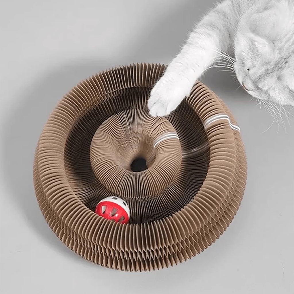 Jouet griffoir interactif pour chats avec balle
