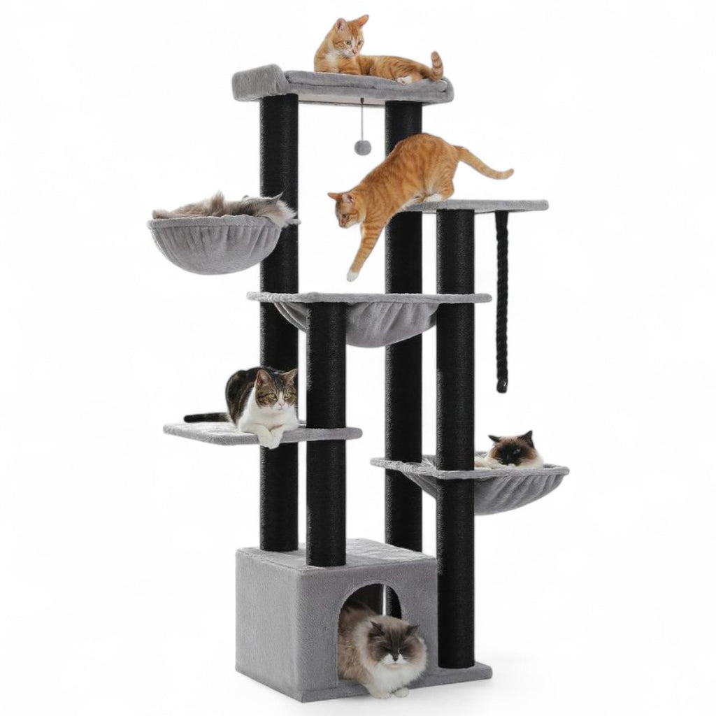 Arbre à chat XXL gris - 170 cm