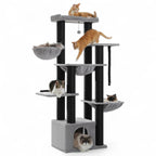 Arbre à chat XXL gris - 170 cm