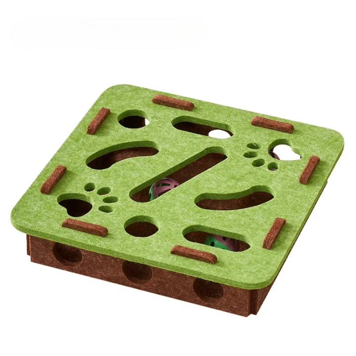 Jeu Chat Interactif Chasse aux Balles - Jouet Stimulation Mentale Anti-Ennui