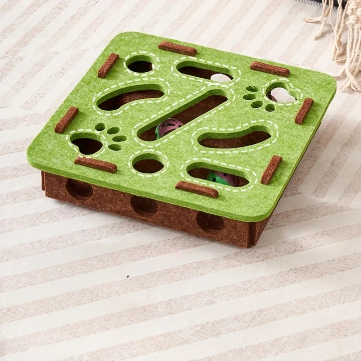 Jeu Chat Interactif Chasse aux Balles - Jouet Stimulation Mentale Anti-Ennui