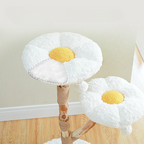 Arbre à chat moderne style fleur avec poteaux à griffer en bois massif, lit condo de luxe pour chats d’intérieur