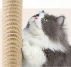 Arbre à chat gris 126 cm multi-niveaux avec griffoirs, perchoir, niche et hamac