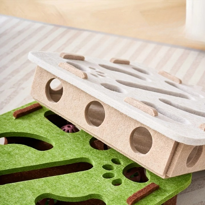 Jeu Chat Interactif Chasse aux Balles - Jouet Stimulation Mentale Anti-Ennui