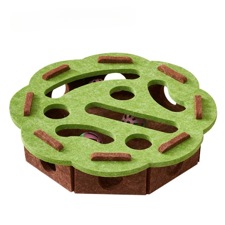 Jeu Chat Interactif Chasse aux Balles - Jouet Stimulation Mentale Anti-Ennui