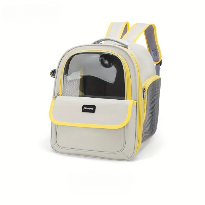 Sac à dos de transport capsule pour chat – respirant et translucide