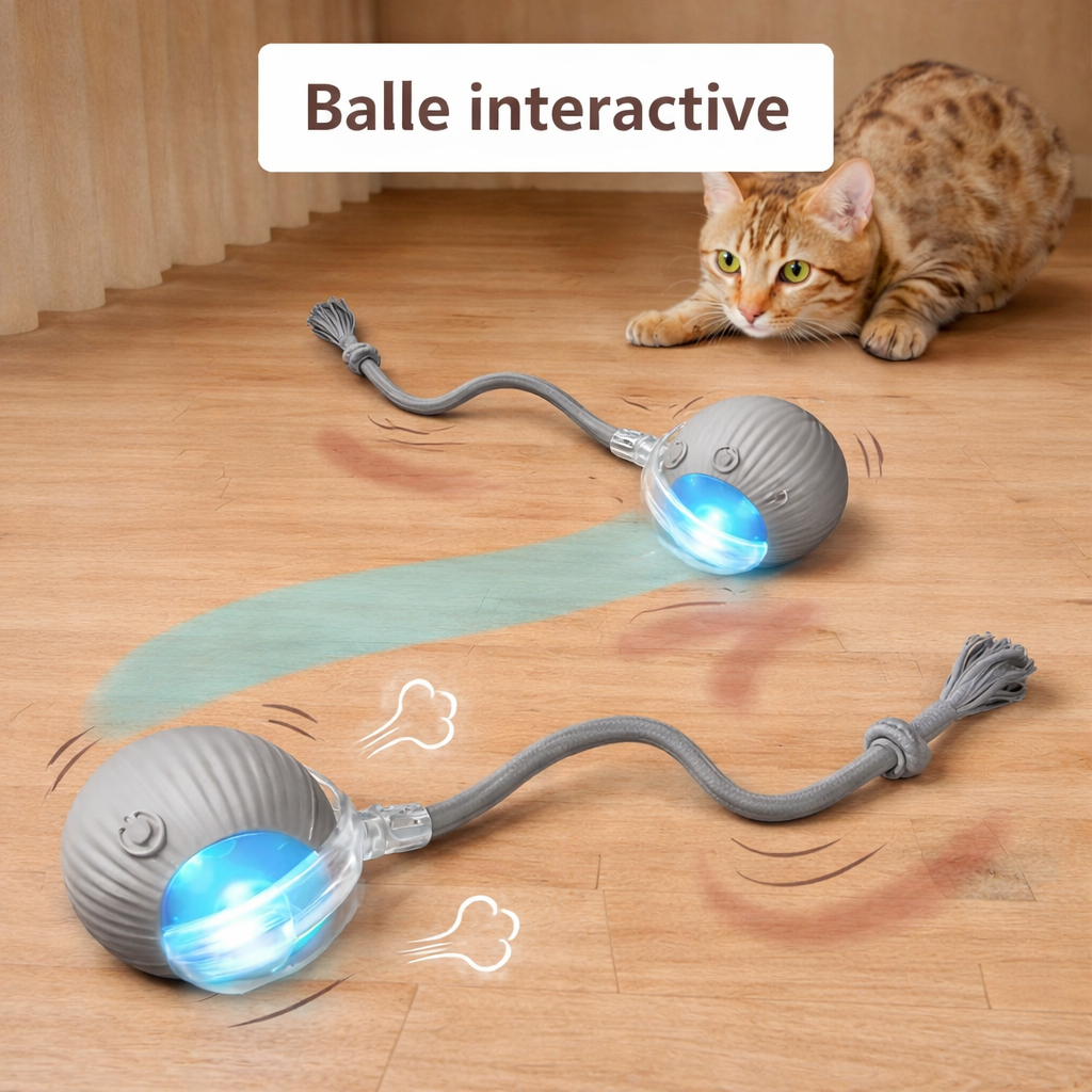 Balle de jeu interactive pour chat