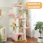 Arbre à chat XXL rose - 170 cm
