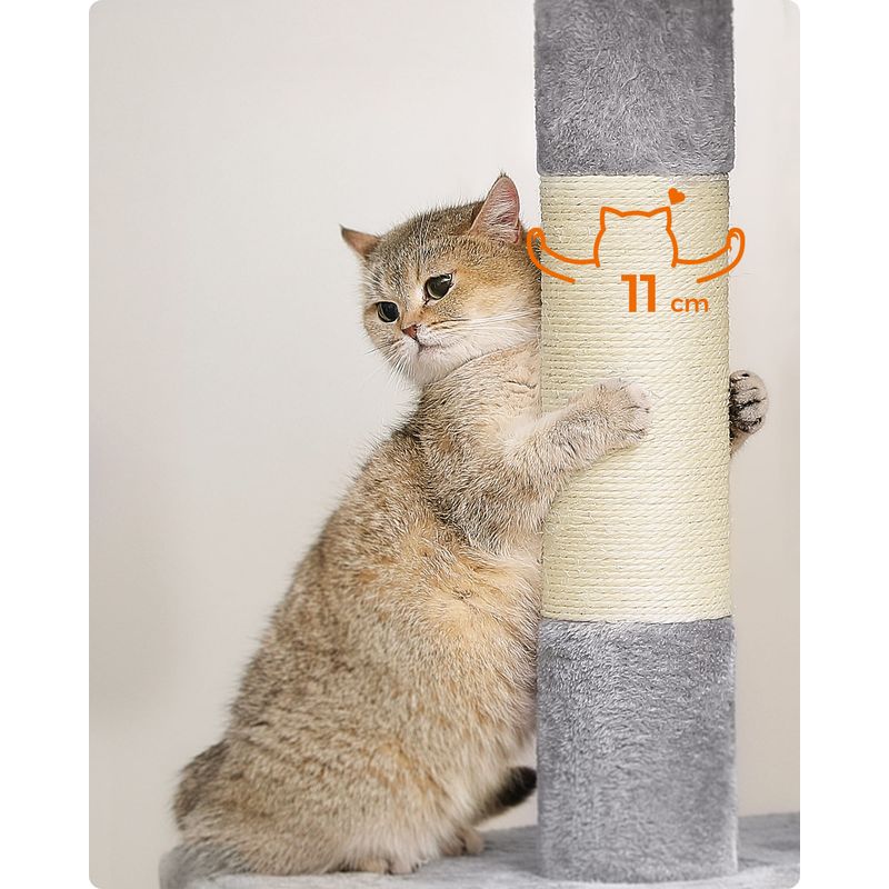 Arbre à chat 84 cm avec 2 niches et griffoirs